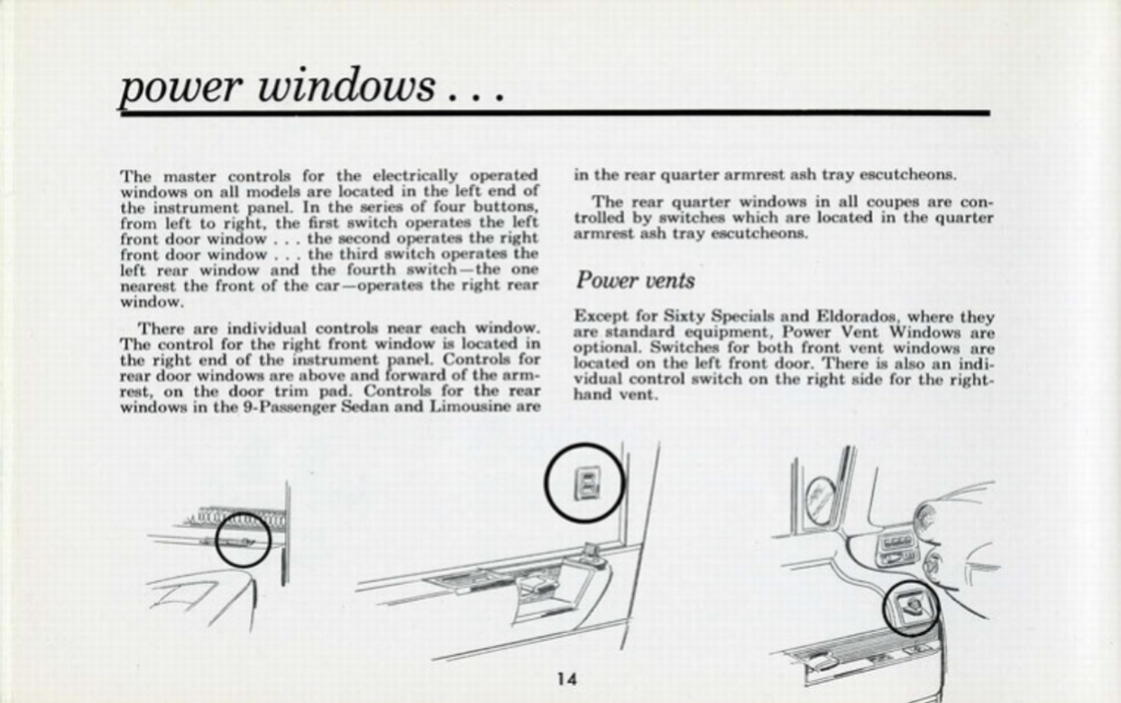 1960 Cadillac Owners Manual Page 12